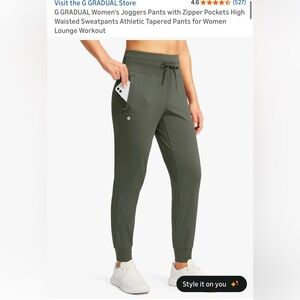 Women's Olive Green Jogger Pants